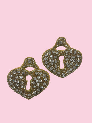 Gold Heart Lock (Mix & Match Any 10 or More Pair)