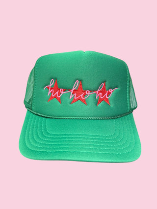 HO HO HO Green Trucker Hat (Mix & Match Any 6 or More)