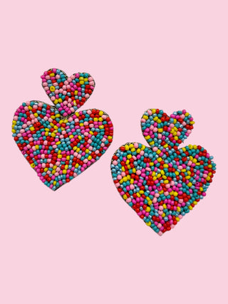 Confetti heart - multi (Mix & Match Any 10 or More Pairs)