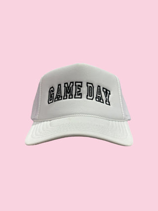 GAMEDAY TRUCKER HAT - white W/ black THREAD (Mix & Match Any 6 or More)