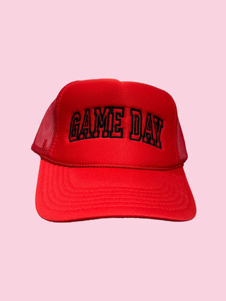 GAMEDAY TRUCKER HAT - red W/ black THREAD (Mix & Match Any 6 or More)