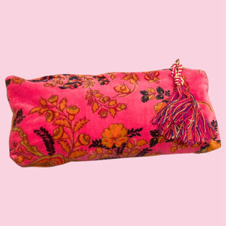 Pink Floral Mahjong Bag Set of 3