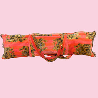 Pink/orange Tiger #2 Mahjong Bag Set of 3