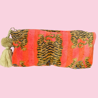 Pink/orange Tiger #2 Mahjong Bag Set of 3