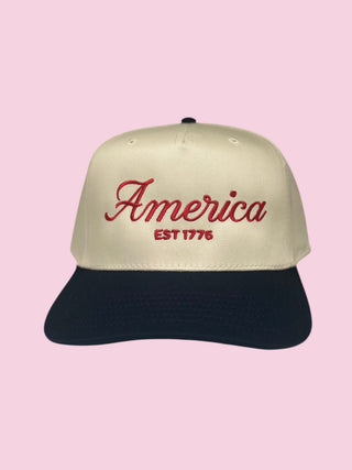 AMERICA TRUCKER CANVAS - NAVY W/ RED THREAD (Mix & Match Any 6 or More) (Copy)