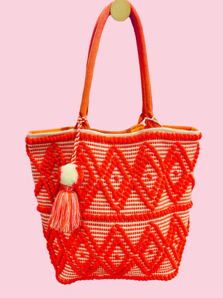Lulla Orange Tote (Mix &  Match Styles-TOTE Collection ONLY/$100 Minimum)