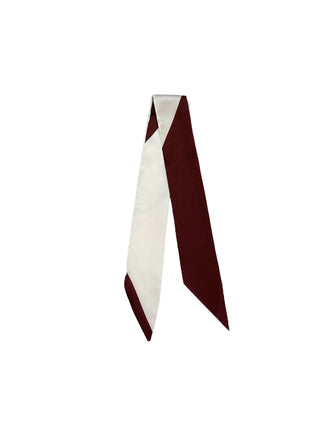 Twilly Scarf (MAROON/WHITE)