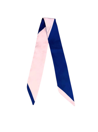 Twilly Scarf (NAVY/LIGHT PINK)