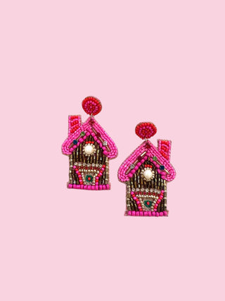 PINK GINGERBREAD HOUSE (Mix & Match Any 10 or More Pair)