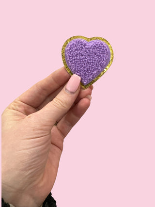 Heart- Purple (STICKY BACK) ($100 MINIMUM ON PATCHES)