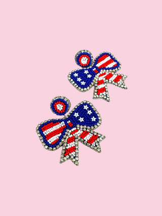 Fourth of July Bows  MIX AND MATCH ANY 10 OR MORE PAIRS)