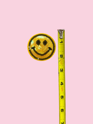 Smiley - Small Yellow (HEAT PRESS) ($100 MINIMUM ON PATCHES)