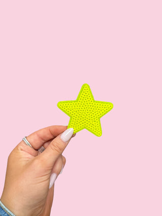 Star - Lime/Neon (HEAT PRESS) ($100 MINIMUM ON PATCHES)