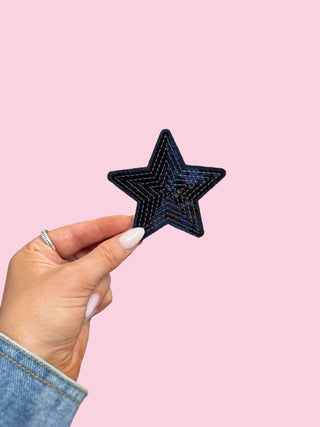 Star -  Navy (HEAT PRESS) ($100 MINIMUM ON PATCHES)