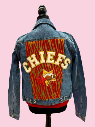 Denim KC Chiefs Jackets - Size Small