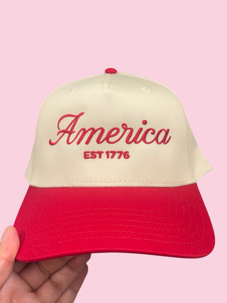 AMERICA TRUCKER CANVAS - RED W/ RED THREAD (Mix & Match Any 6 or More)