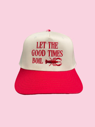 Let the good times boil TRUCKER CANVAS - RED (Mix & Match Any 6 or More)