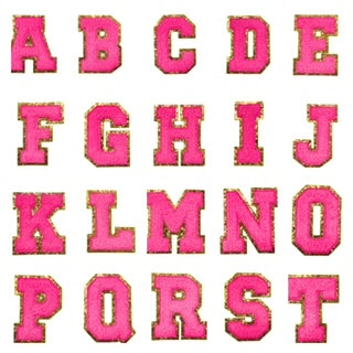 3" Alphabet Hot Pink (STICKY BACK) "A-Z 26 Letters per Pack" $30 ($100 minimum on patches)