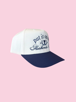 PUT IT ON MY HUSBANDS TAB TRUCKER CANVAS- NAVY W/ NAVY THREAD (Mix & Match Any 6 or More to meet moq)