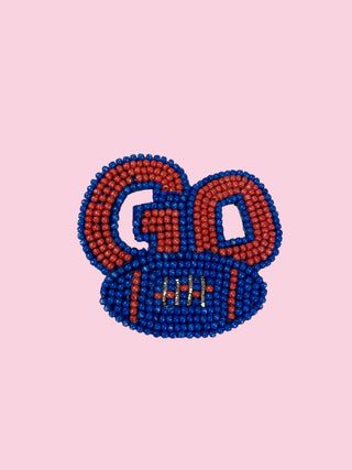 DARK BLUE/RED GO GAME DAY PIN