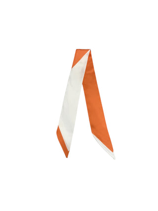 Twilly Scarf ( BURNT ORANGE/WHITE)