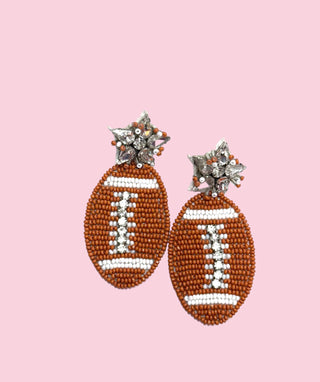 A13B Burnt Orange Football (Mix & Match Any 10 or More Pair)