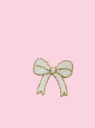 White Bow Pin