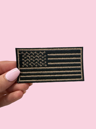 Flag - Black & Gold (HEAT PRESS) ($100 MINIMUM ON PATCHES)