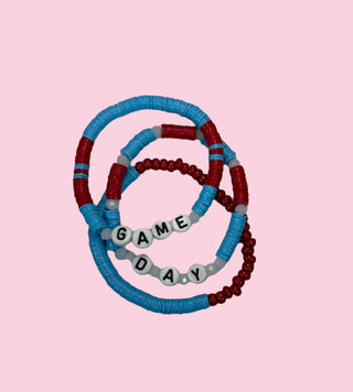 BLUE AND RED GAME DAY YOUTH BRACELET