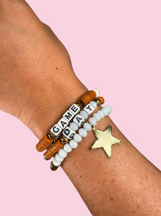 BURNT ORANGE GAME DAY ADULT BRACELET