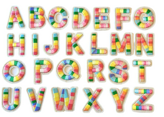 3" Alphabet Rainbow (STICKY BACK) "A-Z 26 Letters per Pack" $30 ($100 minimum on patches)