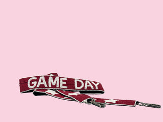 CRIMSON GAME DAY BEADED BAG STRAP