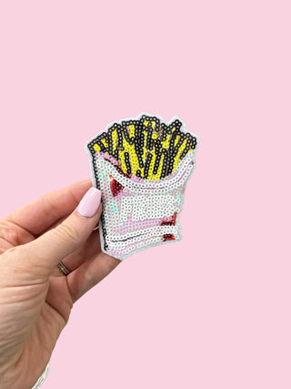 Sequin Fries (HEAT PRESS) ($100 MINIMUM ON PATCHES)