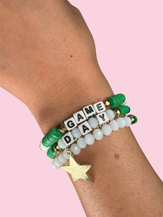 GREEN GAME DAY ADULT BRACELET