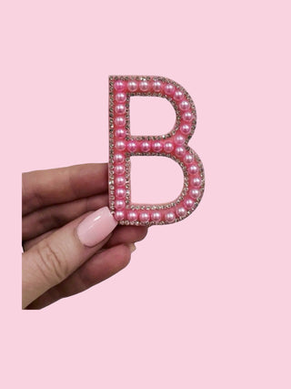 3" Alphabet Pearl Pink (STICKY BACK) "A-Z 26 Letters per Pack" $30 ($100 minimum on patches)