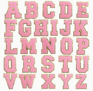 3" Alphabet Light Pink (STICKY BACK) "A-Z 26 Letters per Pack" $30 ($100 minimum on patches)
