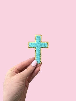 Cross - Turquoise (STICKY BACK) ($100 MINIMUM ON PATCHES)